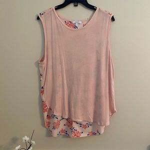 Cherry blossom cut out back tank top